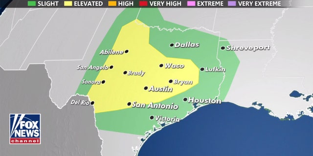 A storm system is bringing the threat of tornadoes on Saturday in parts of Texas.