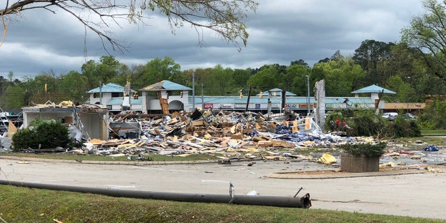 Damage in East Chattanooga after a tornado ripped through the area early Monday.