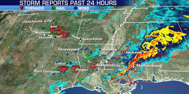 Damage reports after deadly storms were reported Wednesday into Thursday across the Southern Plains and the South.