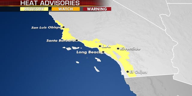 Heat advisories have been issued for Southern California.