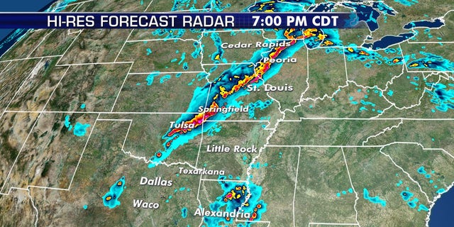 A damaging squall line is forecast to develop by Tuesday afternoon, moving east.