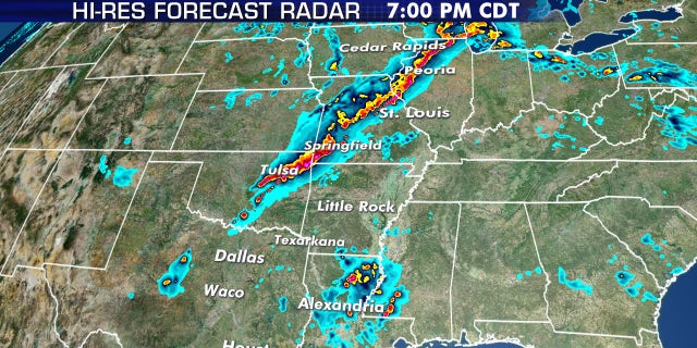 A damaging squall line is forecast to develop by Tuesday afternoon, moving east.