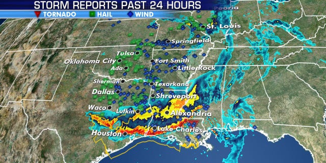 Severe thunderstorms targeted the Houston area early Wednesday.