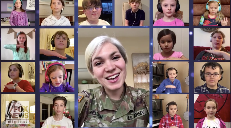 Army Field Band soldier creates singalong with 18 kids online