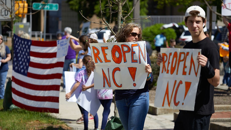 North Carolina protest of 'stay-at-home' orders leads to arrest