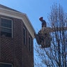 Coronavirus restrictions aren't stopping this son from safely visiting his mother at her assisted living home. Ohio arborist, Charley Adams, has been using a bucket truck to visit his 80-year-old mother Julie at her third-floor window at Windsor Estates Assisted Living in New Middletown, Ohio.