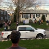 Skip Rathje, Scituate, MA, going into his third brain surgery and his neighbors rally around him, socially distanced, to cheer him in his front yard on as he continues to battle brain cancer.