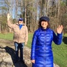 Social distancing-demonstrated in this picture of Father &amp; Daughter! I am a cardiac Nurse Practitioner and have not been able to see them until 4/1/2020 I brought food and updates! I was able to get my Father to walk with me outside for 30 minutes and this quickened my mother to go back to her stair climbing! Later, we all sat outside to talk and reminisce! I’ll be back for another outdoor visit on Easter Sunday! We are American 🇺🇸 Strong! Jennifer Hewson, ANP-BC, CHFN