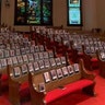 Our wonderful Pastor Irving and staff at First United Methodist Church in Huntsville, TX took the time to print the congregation’s pictures and attach them to the pews. Now we can see ourselves in church as we watch live streaming of the sermons from our homes.