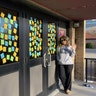 Principal Barbara Kavanagh posts names of all the school’s students on entry doors of Holy Trinity to remind students how much they are loved and missed. Thank you, teachers, too for being heroes for our kids!