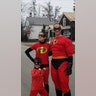 My wife and I are runners and during this tough time in our small town of Ogdensburg, New York we decided that to bring spirits up we would make our runs fun. We are very big disney fans and we try to go as often as we can afford so it comes as no surprise that we have a few costumes or shirts laying around. One particular day we had an 8 mile run and thought it only appropriate that we dress up as Mr. and Mrs. Incredible. We did it for everyone else and did not expect any attention or praise but were stopped multiple times by strangers to get our picture taken and we saw many people laugh, smile, and beep when driving by. One lady even stuck her head out of her house window to take our picture because her autistic grandson loves the incredibles and is having a tough time with the quarantine and not seeing his family. Friends, family, and neighbors told us about many posts on Facebook and we made our local news. It seemed to really lift spirits for those who saw us or read about us. Thank you for all you do Nick McGill