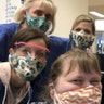 Nurses on the front lines wearing masks donated by the community members just wanting to do something for others. These masks were so helpful, worn under the disposable ones made the disposable ones last longer and be more comfortable too.