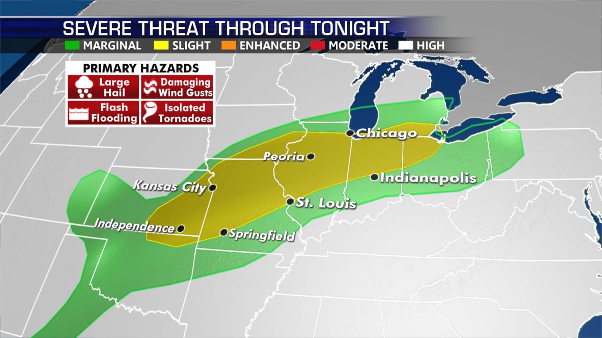 The greatest threat for severe weather on May 14, 2020.