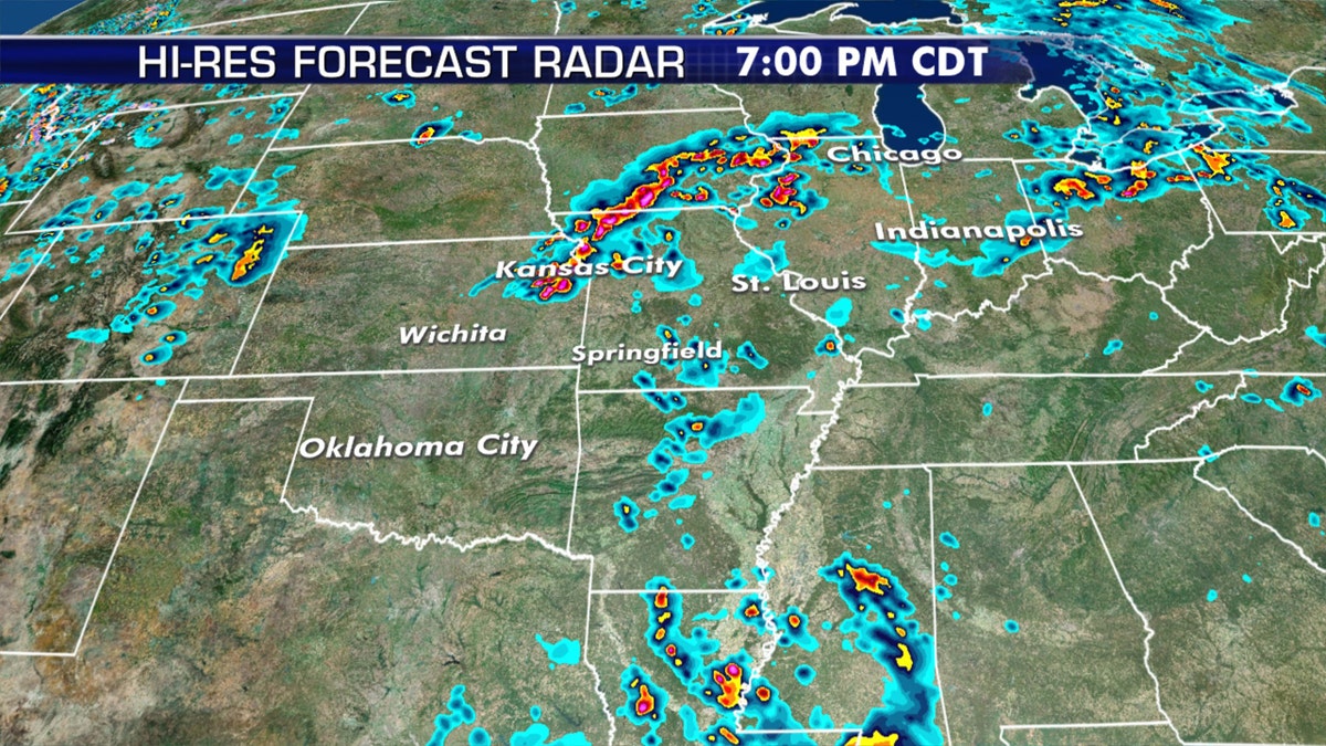 Severe thunderstoms are possible across the region into Thursday night.