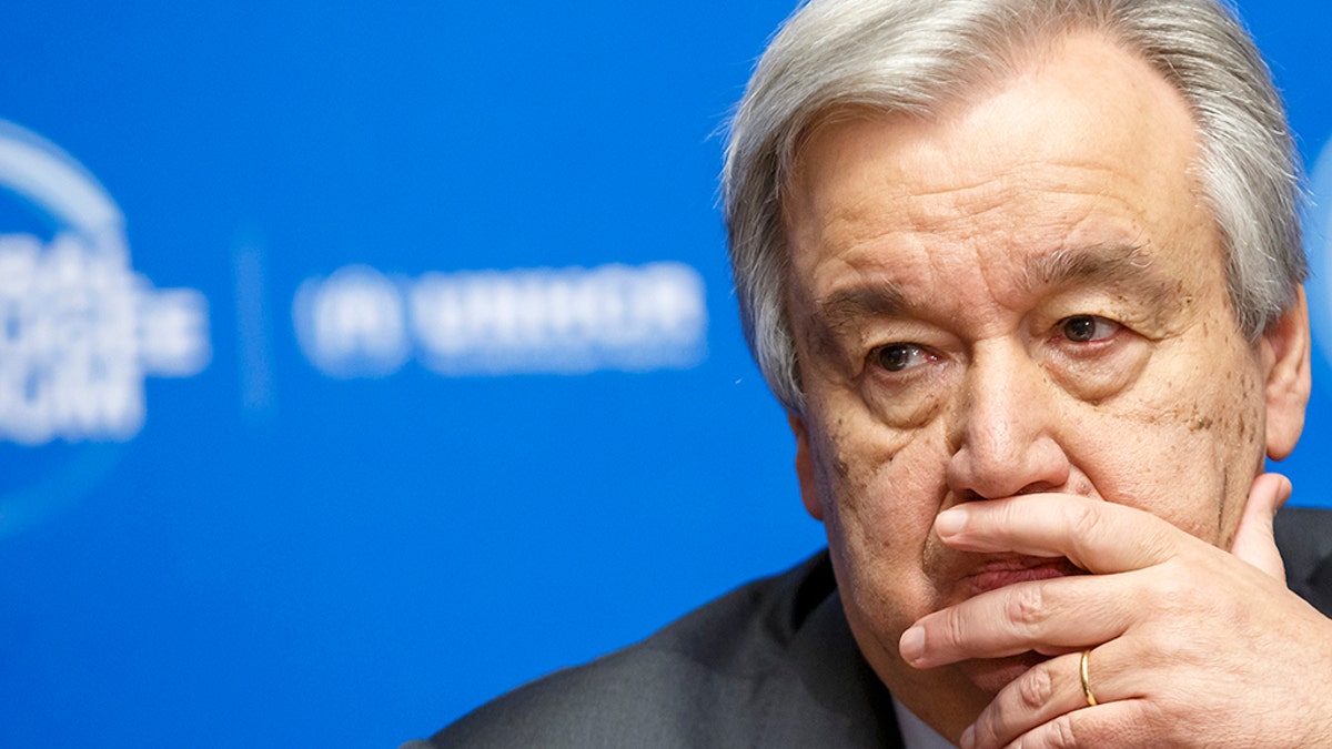U.N. Secretary-General Antonio Guterres, pitcured in Dec. 17, 2019, urged faith leaders Tuesday to pushback on misinformation about the coronavirus pandemic, urging them to promote the World Health Organization.  (Salvatore Di Nolfi/Keystone via AP, File)