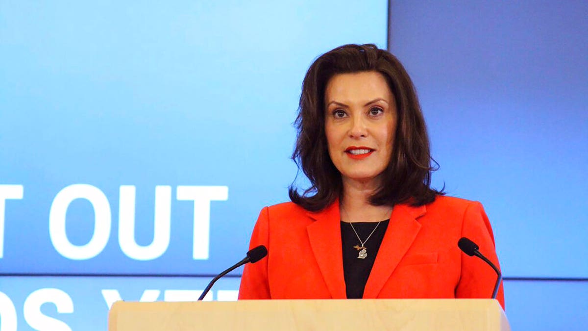 Michigan Gov. Gretchen Whitmer speaks in Lansing, Mich., Monday, May 4, 2020.