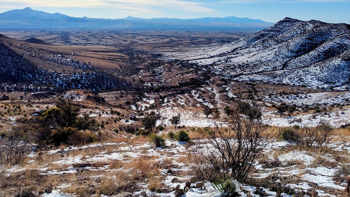 The northward expanse of the Arizona Trail, an 800-mile path starting at the U.S.-Mexico border near Hereford, Ariz., and ending at the Utah border. (Tess Mullaney via AP, File)