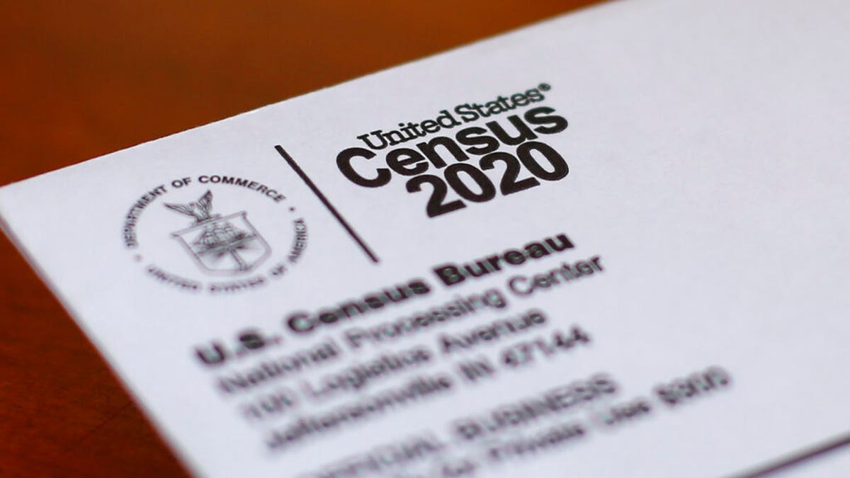 An envelope containing a 2020 census letter mailed to a U.S. resident in Detroit. 
