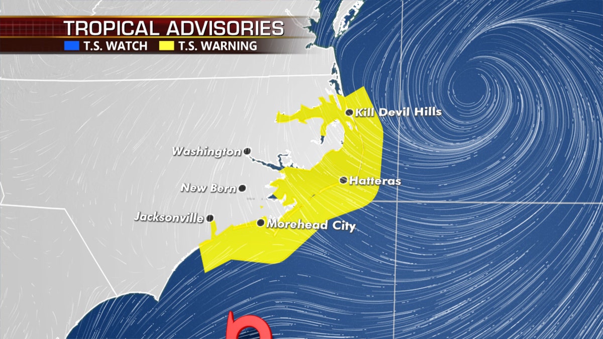 Tropical storm warnings have been posted in Eastern North Carolina as Tropical Storm Arthur makes a close pass on Monday.