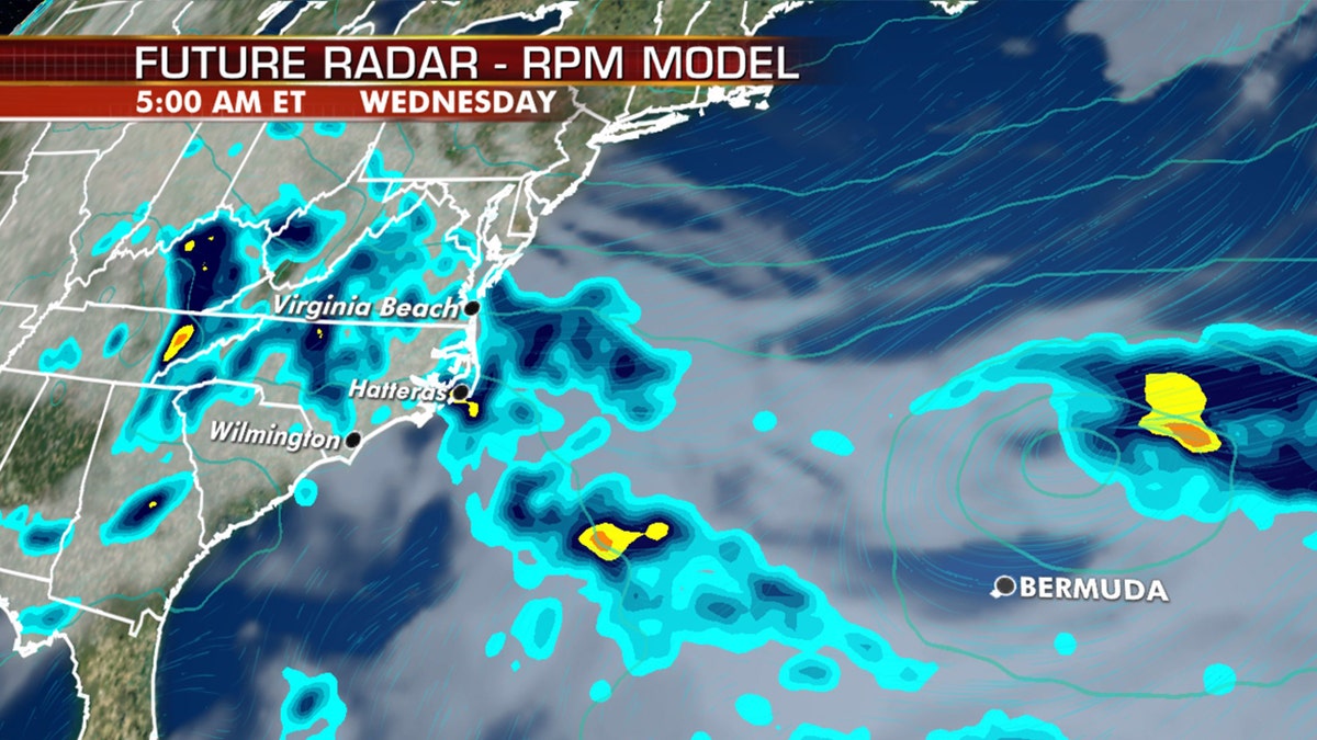 Rough surf and rip currents will continue along the Southeast and Mid-Atlantic coasts for the next few days as Arthur moves into the Atlantic.