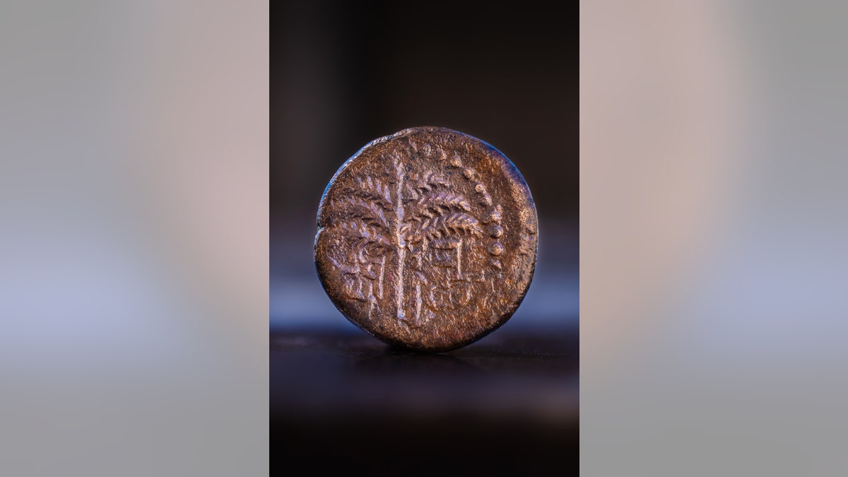 The coin is almost 2,000 years old. (Photo: Koby Harati, City of David Archive)