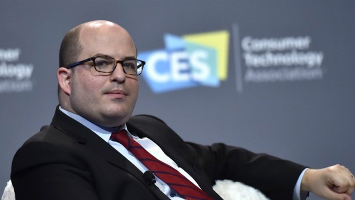 Brian Stelter has mastered the art of making his point by posing it as a question, allowing him to get away with speculating about Trump’s mental health and fitness for office. (Photo by David Becker/Getty Images)