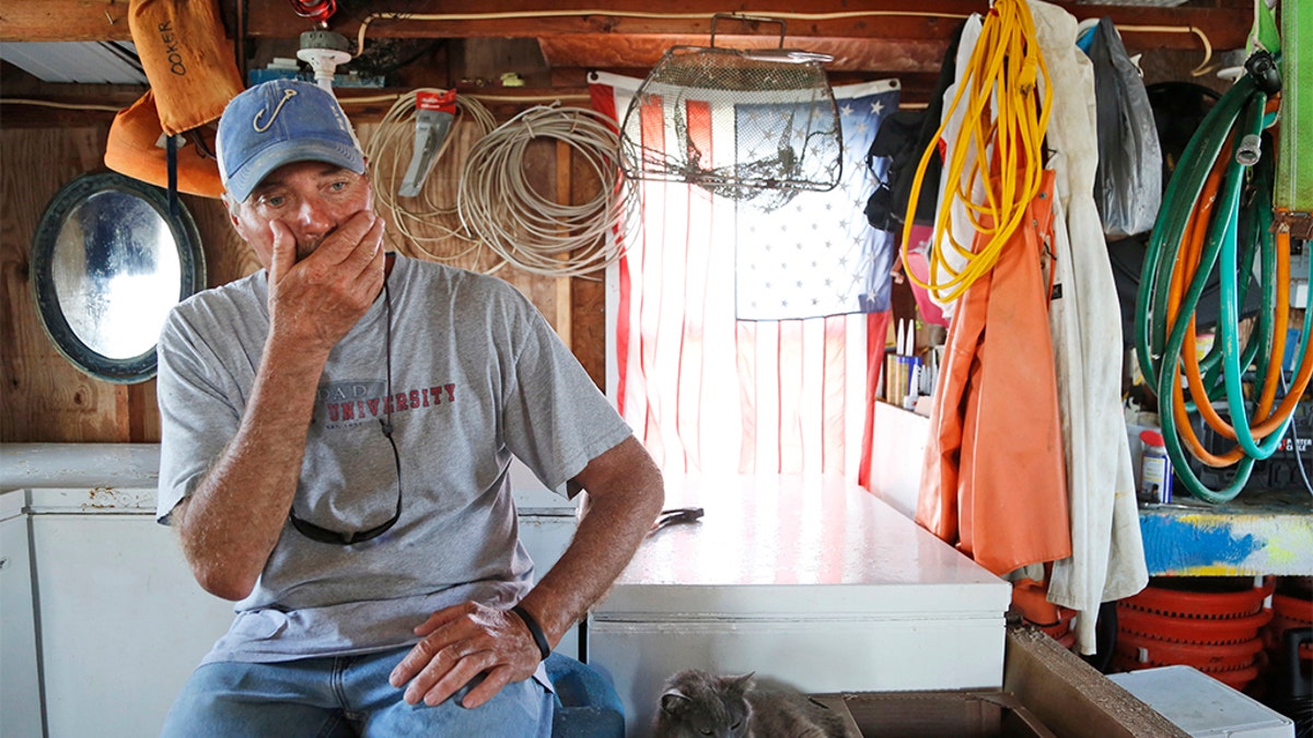 Tangier Island Mayor James "Ooker" Eskridge in a 2017 photo. (AP Photo/Steve Helber, File)
