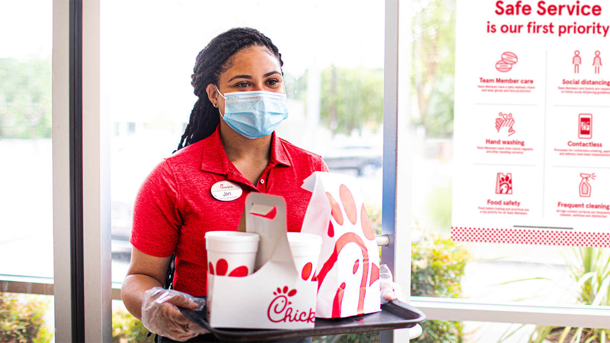 photo of Chick-fil-A worker