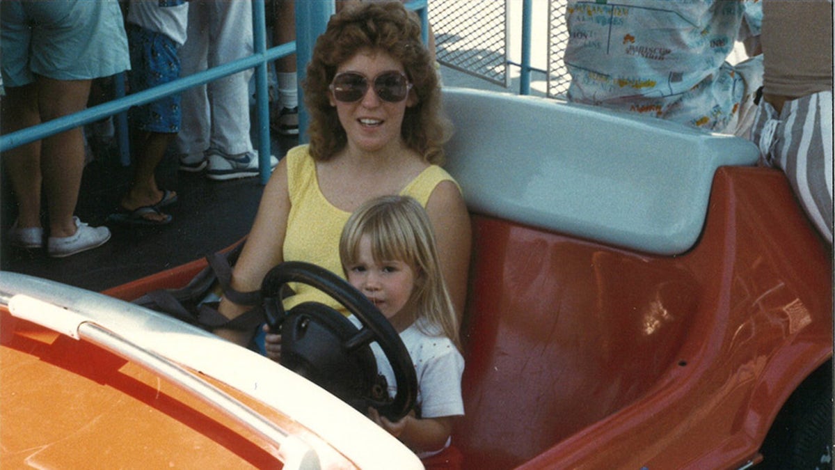 Sara McGrath with her mother during happier times.