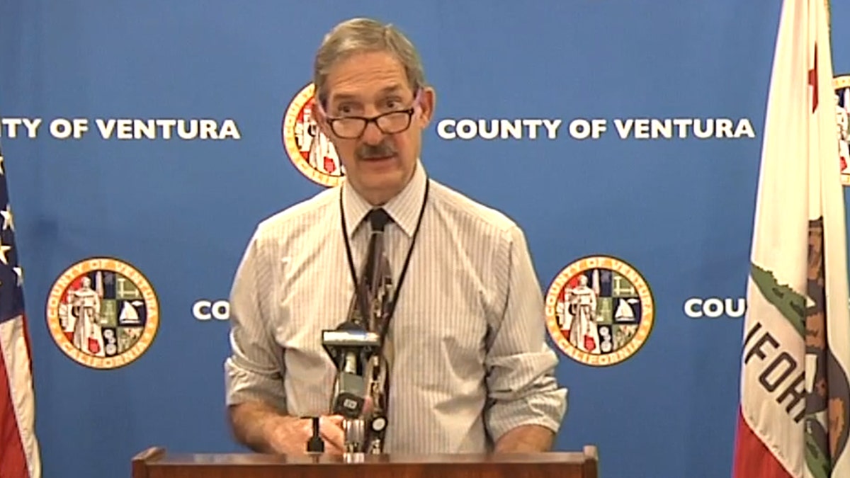Dr. Robert Levin, director of Ventura County Public Health, speaking at a COVID-19 press briefing.