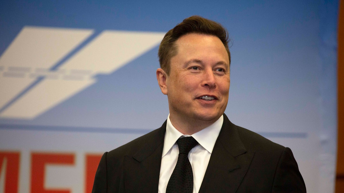 Elon Musk, founder and CEO of SpaceX, participates in a press conference at the Kennedy Space Center on May 27, 2020 in Cape Canaveral, Florida.