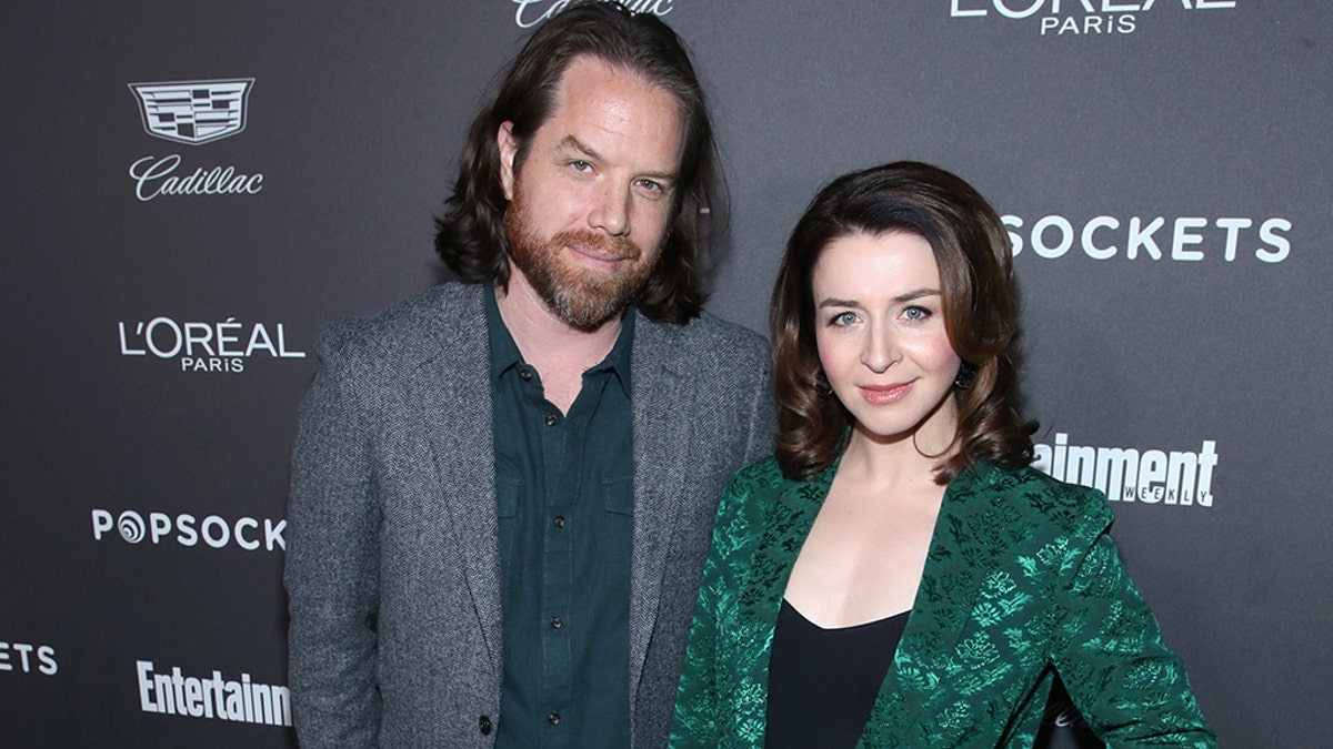 Rob Giles and Caterina Scorsone attend Entertainment Weekly Celebrates Screen Actors Guild Award Nominees sponsored by L'Oreal Paris, Cadillac, And PopSockets at Chateau Marmont on January 26, 2019 in Los Angeles, Calif. 