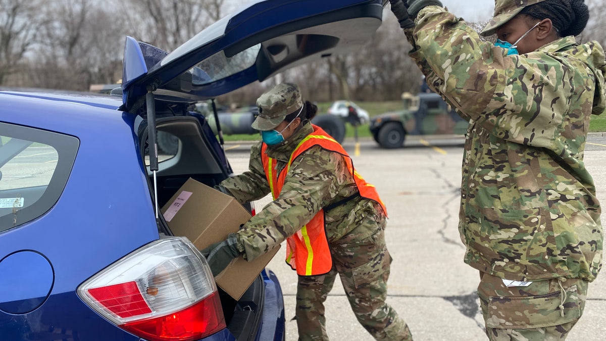 Ohio National Guard soldiers were deployed to help all food banks across the state.