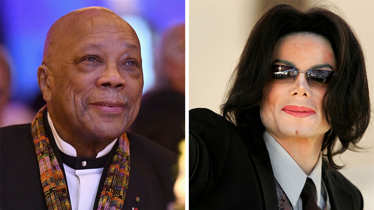 Quincy Jones (left) and Michael Jackson (right).