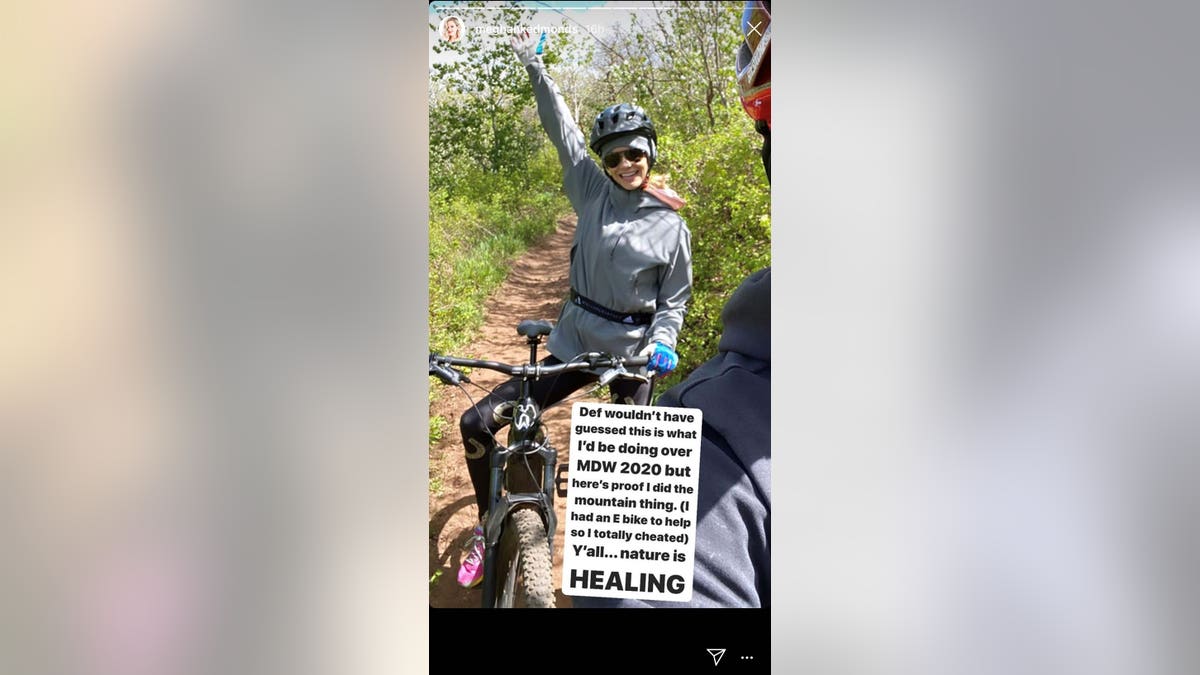 Meghan King Edmonds spent time mountain biking over Memorial Day Weekend.