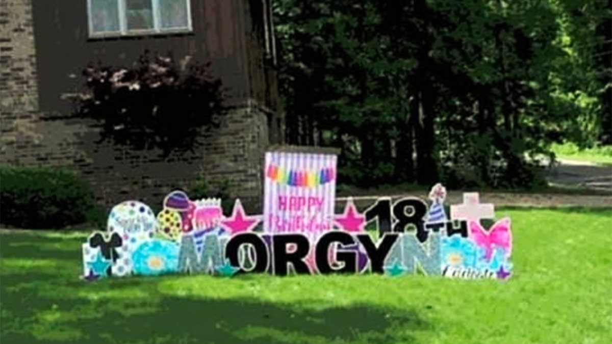 "When I had ordered the birthday sign, we agreed to only get black letters," the birthday girl's mom told Fox News. "When I got home, it wasn't just black letters."