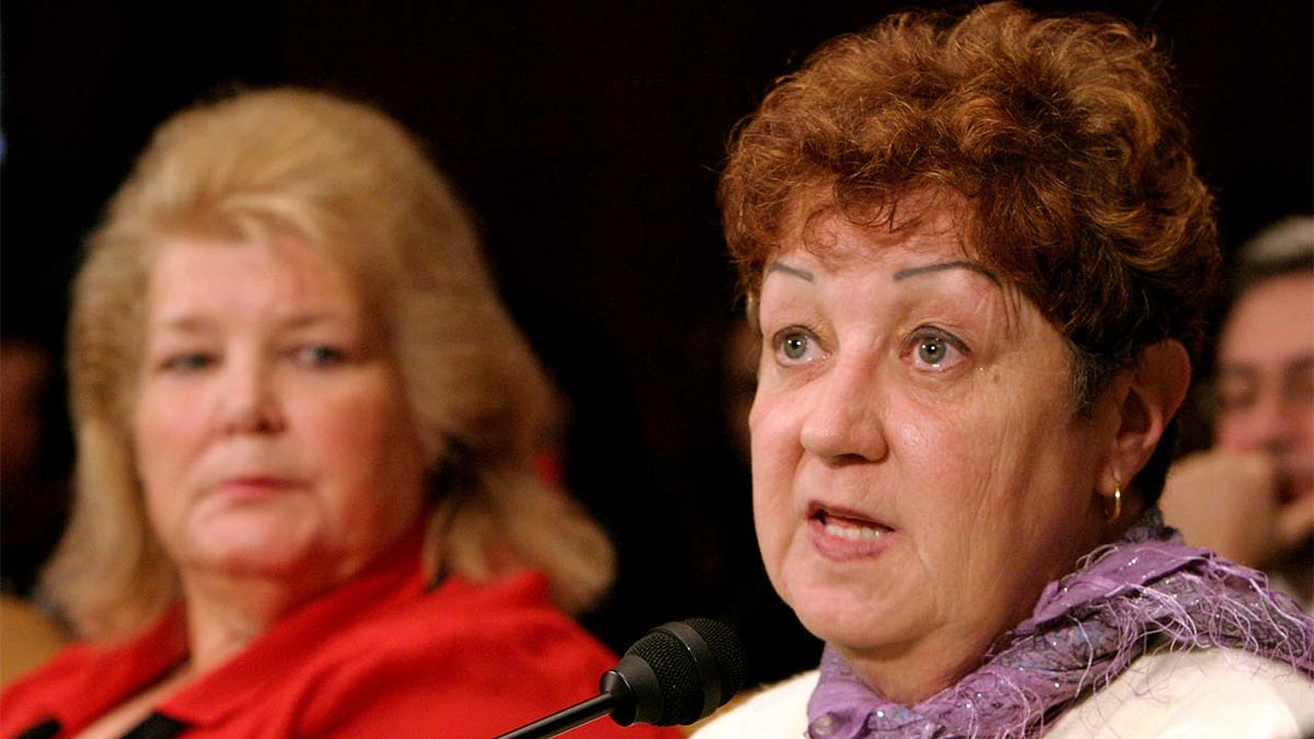 Norma McCorvey, the "Roe" in the Roe v. Wade Supreme Court Case, testifies before the Senate Judiciary Committee along with Sandra Cano of Atlanta, Georgia, the "Doe" in the Doe v. Bolton Supreme Court case in 2005.(REUTERS/Shaun Heasley)