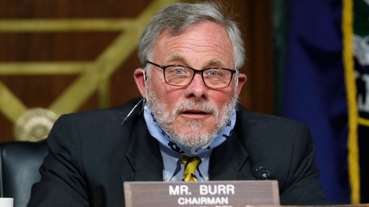 Chairman Richard Burr, R-N.C., gives opening remarks at a Senate Intelligence Committee hearing for a nomination hearing for Rep. John Ratcliffe, R-Texas, on Capitol Hill in Washington, Tuesday. (AP Photo/Andrew Harnik, Pool)