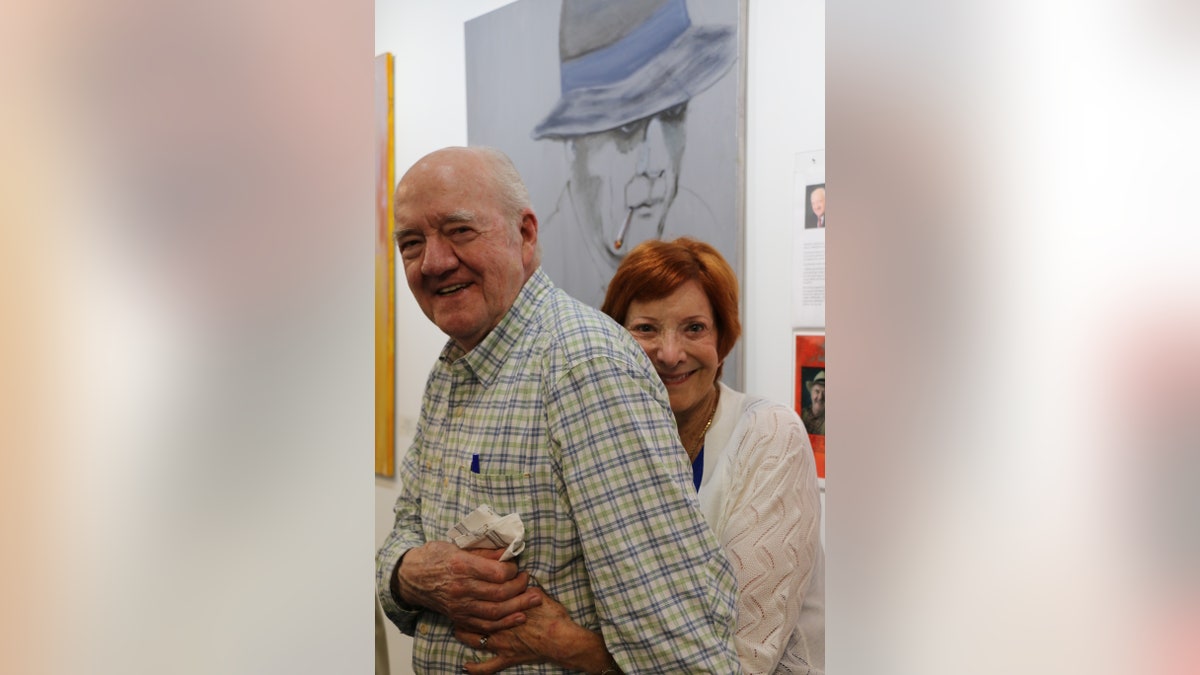 Richard Herd and wife Patricia Crowder Herd at one of his opening receptions at the Bilotta Gallery.