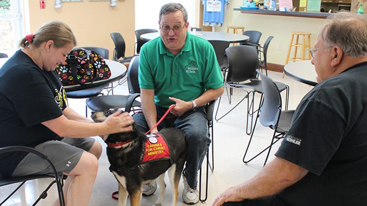 Molly with cancer patients.