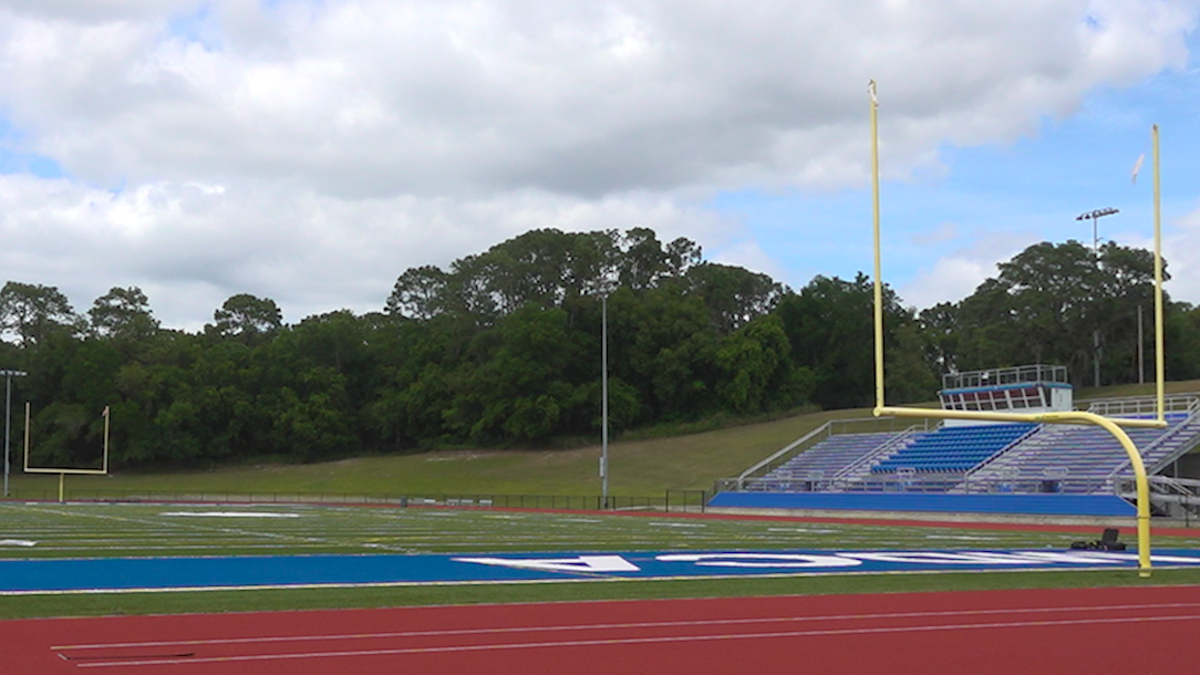 With the spring football season canceled, the stadium at Mount Dora Christian Academy sits empty (Robert Sherman, Fox News)