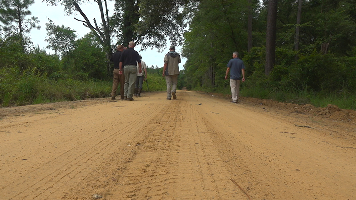 The U.S Geological survey team works to capture Tegu lizards in Reidsville, GA. 