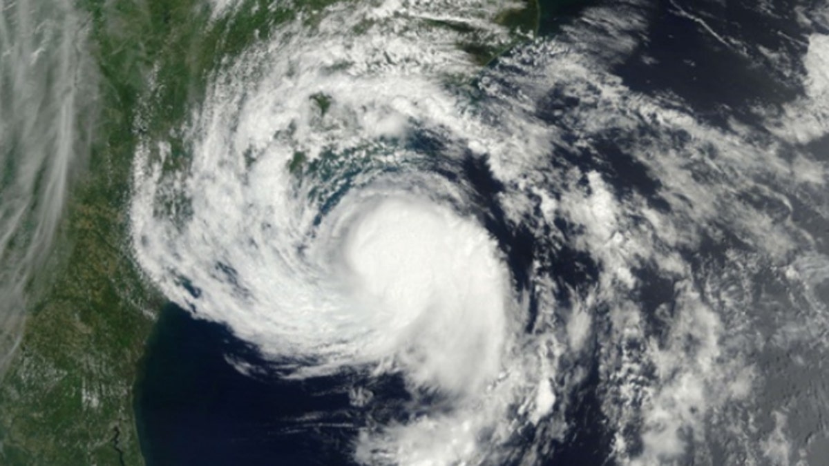 Tropical Storm Ana can be seen in this May 2015 satellite photo.