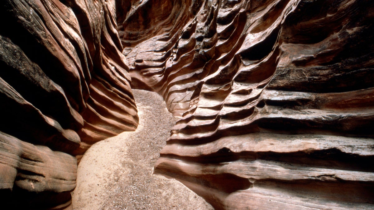 This image taken in 2012 and provided by the Bureau of Land Management shows a slot canyon at Little Wild Horse Canyon, about 200 miles (320 kilometers) south of Salt Lake City, Utah.