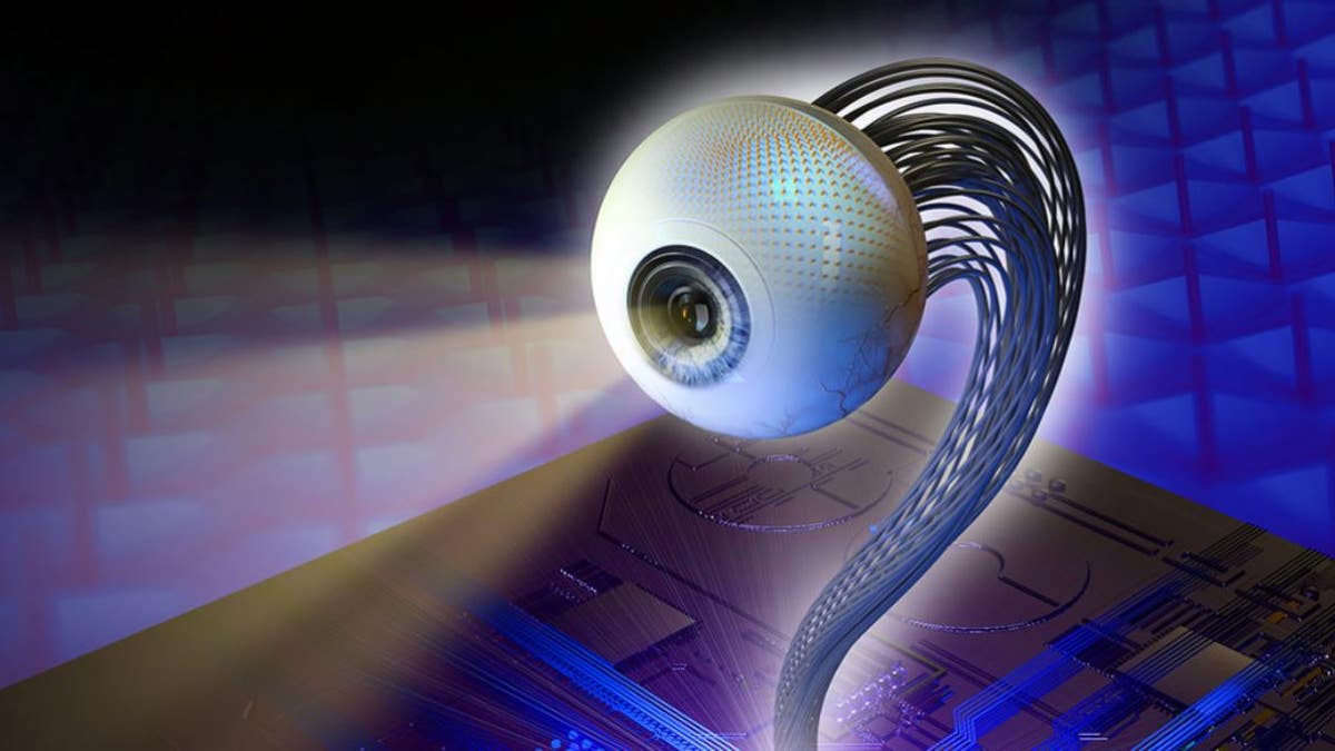 A new design for an artificial eyeball (illustrated) could someday give eyesight to androids, or perhaps be used as a high-tech prosthetic.