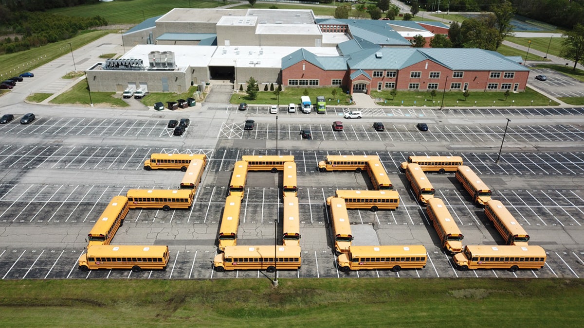 A group of school bus drivers in Ohio surprised the graduating high school seniors during what would have been their commencement week by spelling out “2020” with their yellow vehicles.