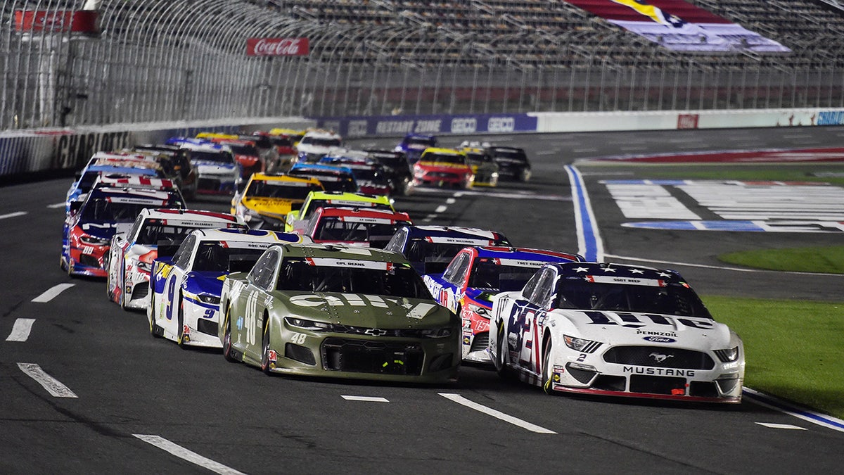 Johnson started and finished the overtime period in second place behind Brad Keselowski.