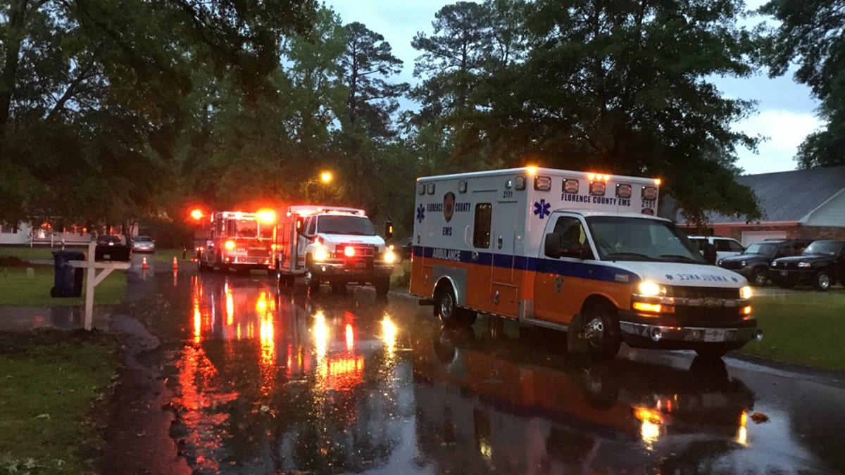 Two homes in Florence, South Carolina, caught fire after lightning strikes on Tuesday during severe thunderstorms.