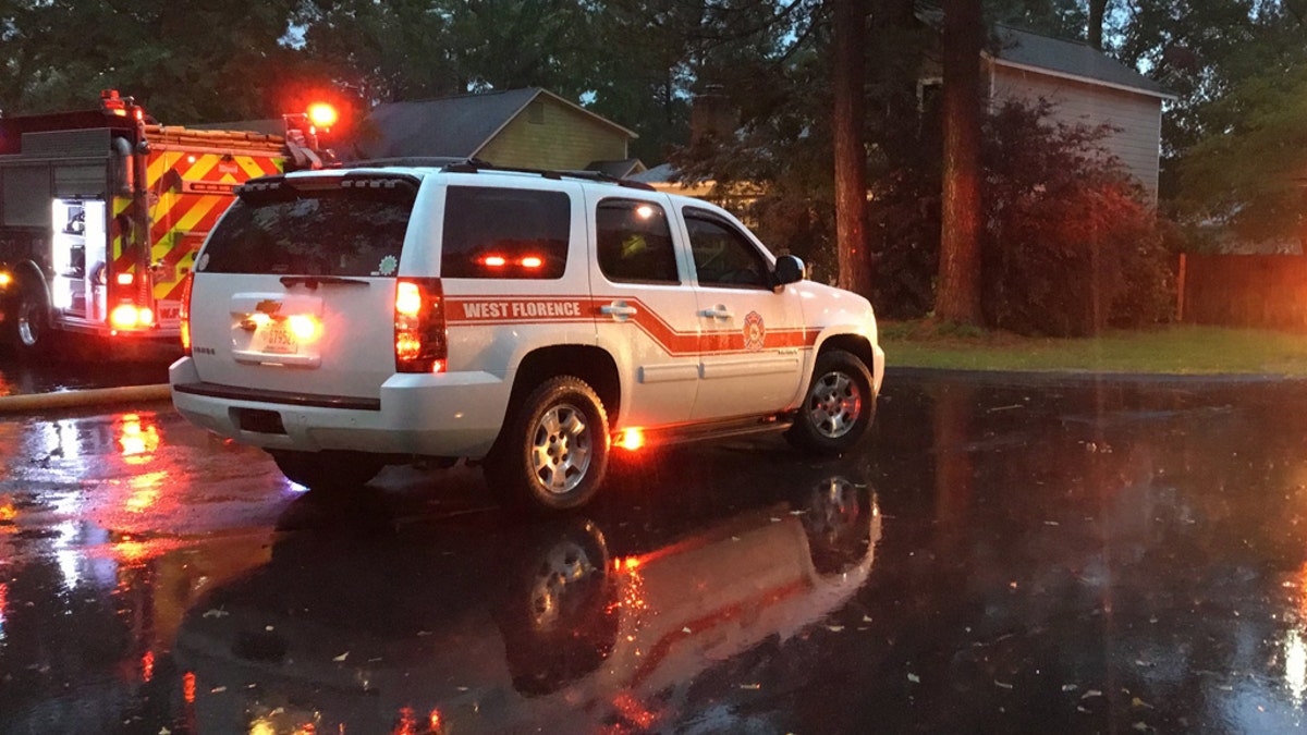 Two homes in Florence, South Carolina, caught fire after lightning strikes on Tuesday during severe thunderstorms.