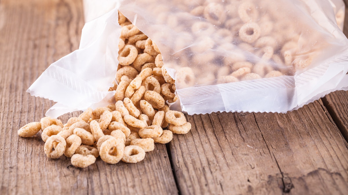 cheerios on table